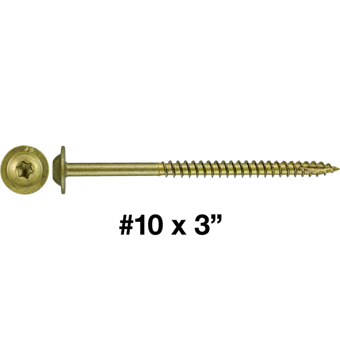 #10 Round Washer (Modified Truss) Head Screw Torx/Star Drive Head Wood Screw, Multipurpose Wood Screws for Construction, Cabinets and Furniture.