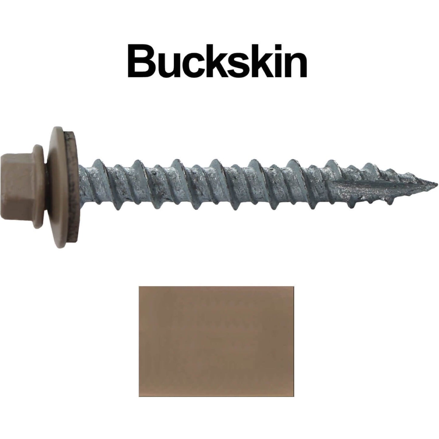#10 x 1-1/2" Metal ROOFING SCREWS - Hex Washer Head - Self starting/self tapping - EPDM washer. Colored head.
