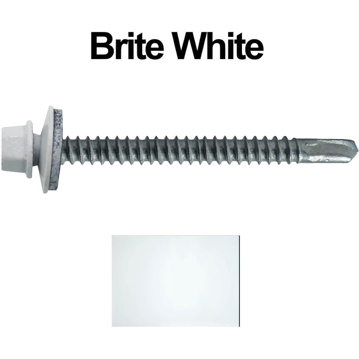 #12 X 3" Metal to Metal Type #3 Roofing Screws - Hex Washer Head - Self starting/self tapping - 5/8" EPDM washer. Colored head.