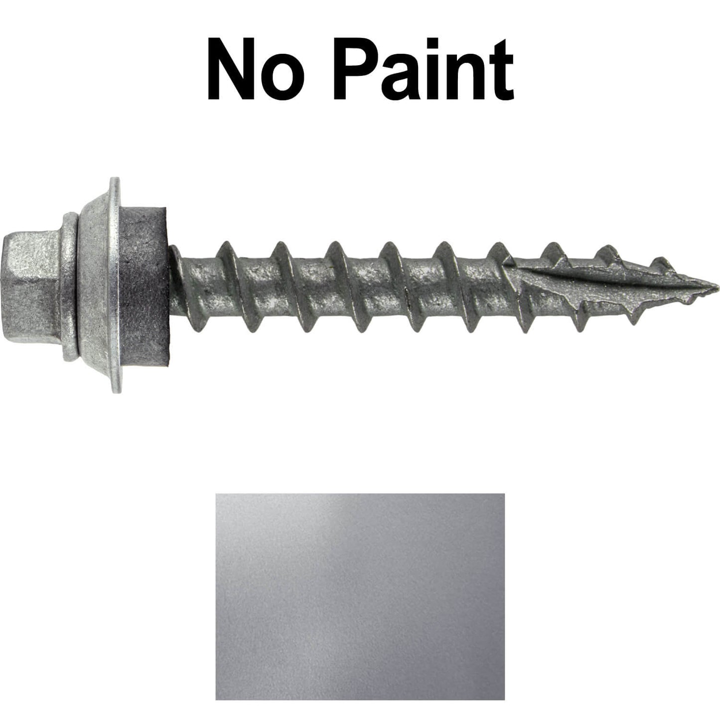12 X 1-1/2" Metal Roofing Screws For OSB and Plywood - Galvanized Metal to Wood Type 17 Tip - 1/4" Hex Head - Assembled EPDM Washer