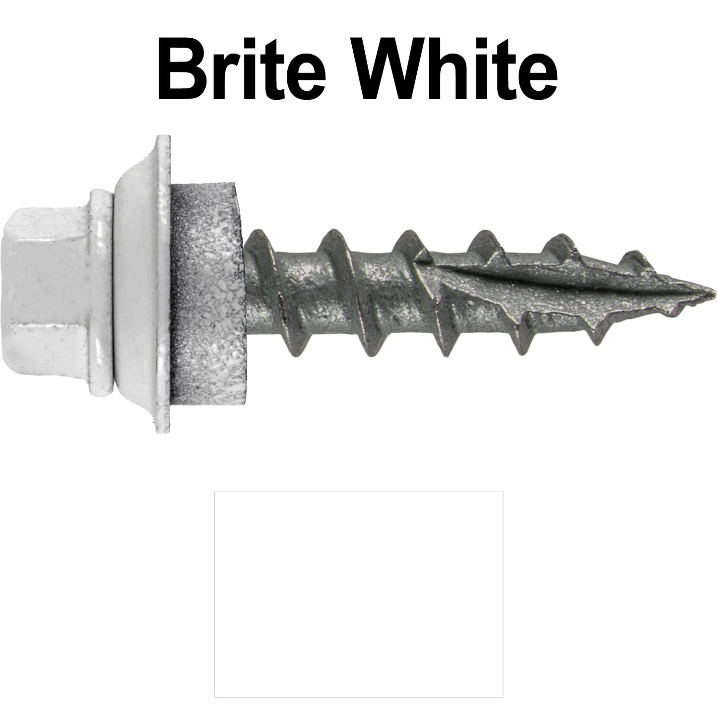 12 X 1" Metal Roofing Screws For OSB and Plywood - Galvanized Metal to Wood Type 17 Tip - 1/4" Hex Head - Assembled EPDM Washer