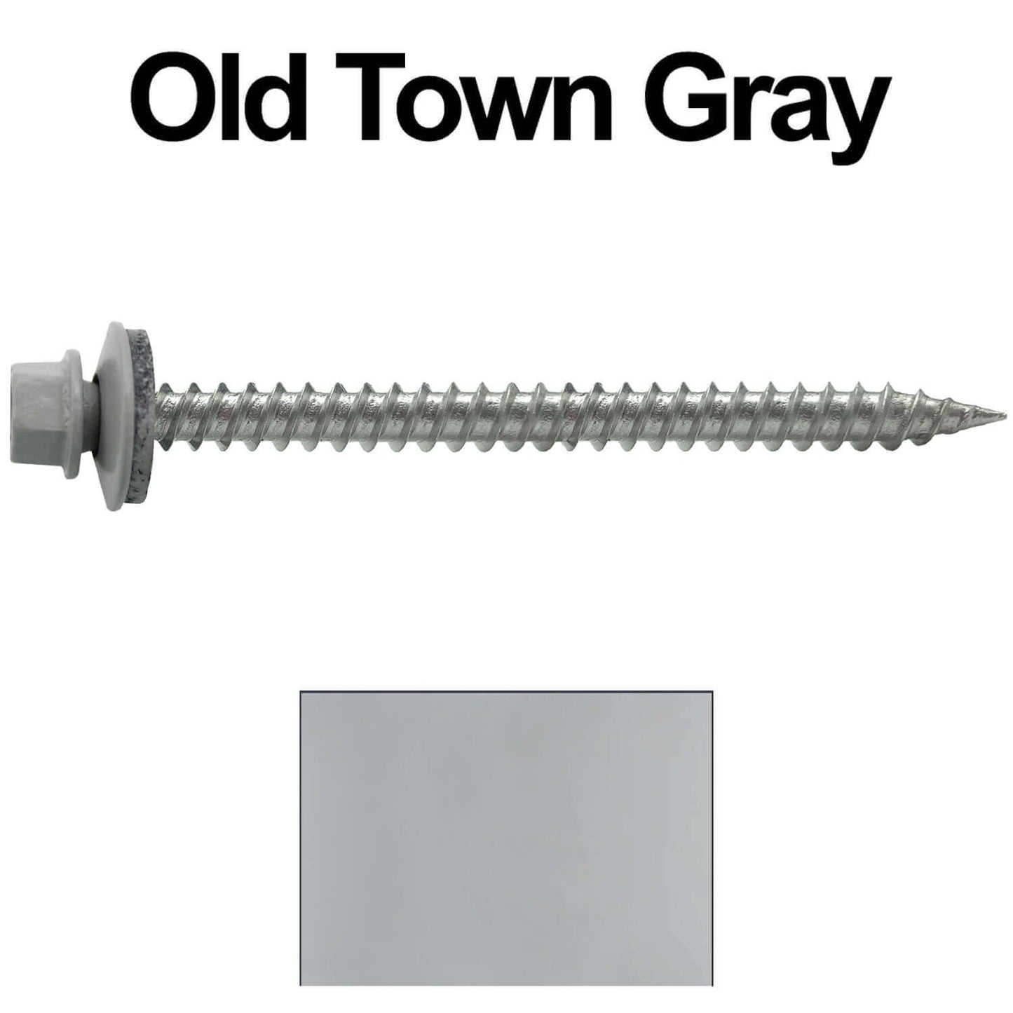 9 x 2-1/2" - Stainless Steel Metal Roofing Screws - Hex Washer Head - Self starting metal to wood siding screws. EPDM washer. Colored head.