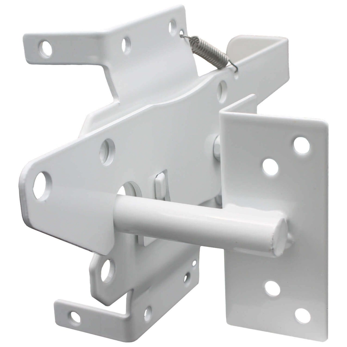 Vinyl Gate Latch for Vinyl, Wood, PVC etc Fencing. Fence Gate Latch w/Mounting Hardware - Gate Latches have a 90 Degree Bracket Resulting in a Positive Latch to Gate Connection