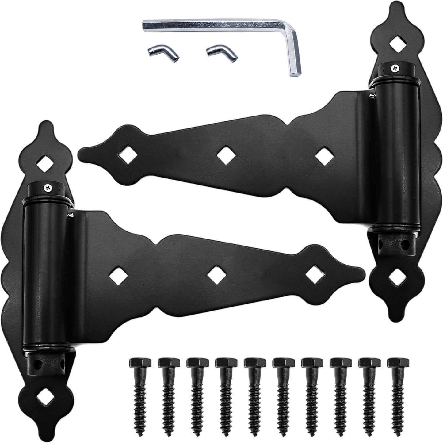 Jake Sales Gate Hardware Kits - Single/Double Gates, Dual Latch, Black Coated