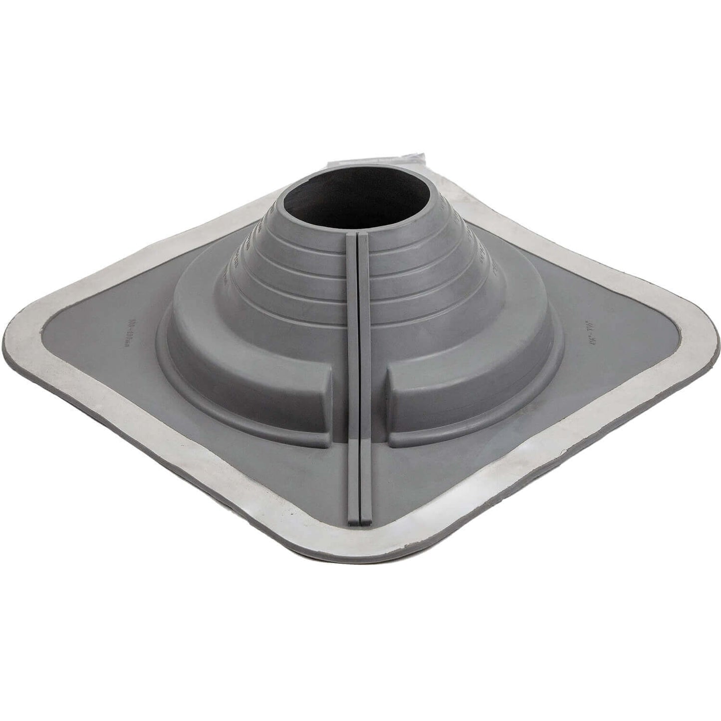 GRAY DEKTITE SQUARE BASE COMBO PIPE FLASHING BOOT: EPDM Square Base Flexible Pipe Flashing Dektite