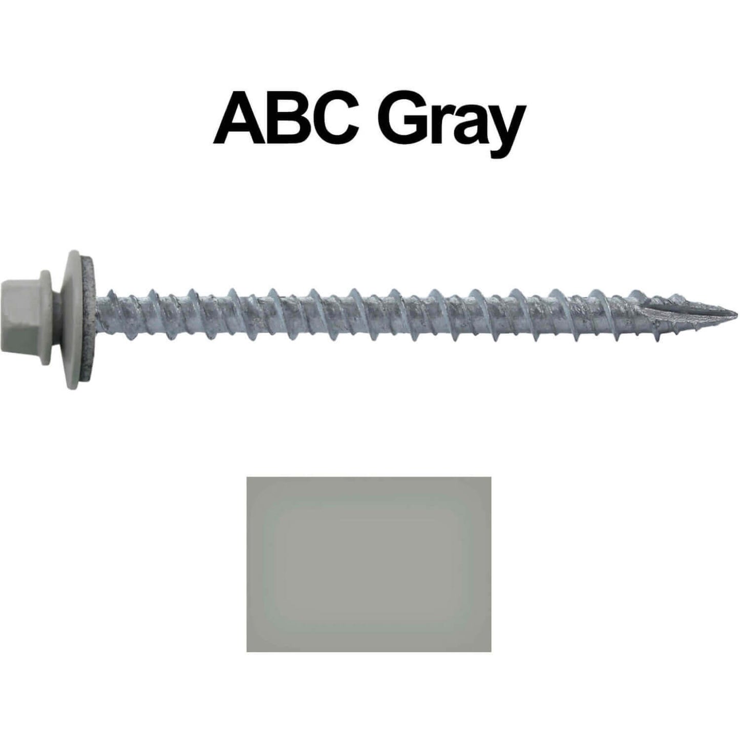 #10 x 2-1/2" Metal ROOFING SCREWS - Hex Washer Head - Self starting/self tapping - EPDM washer. Colored head.