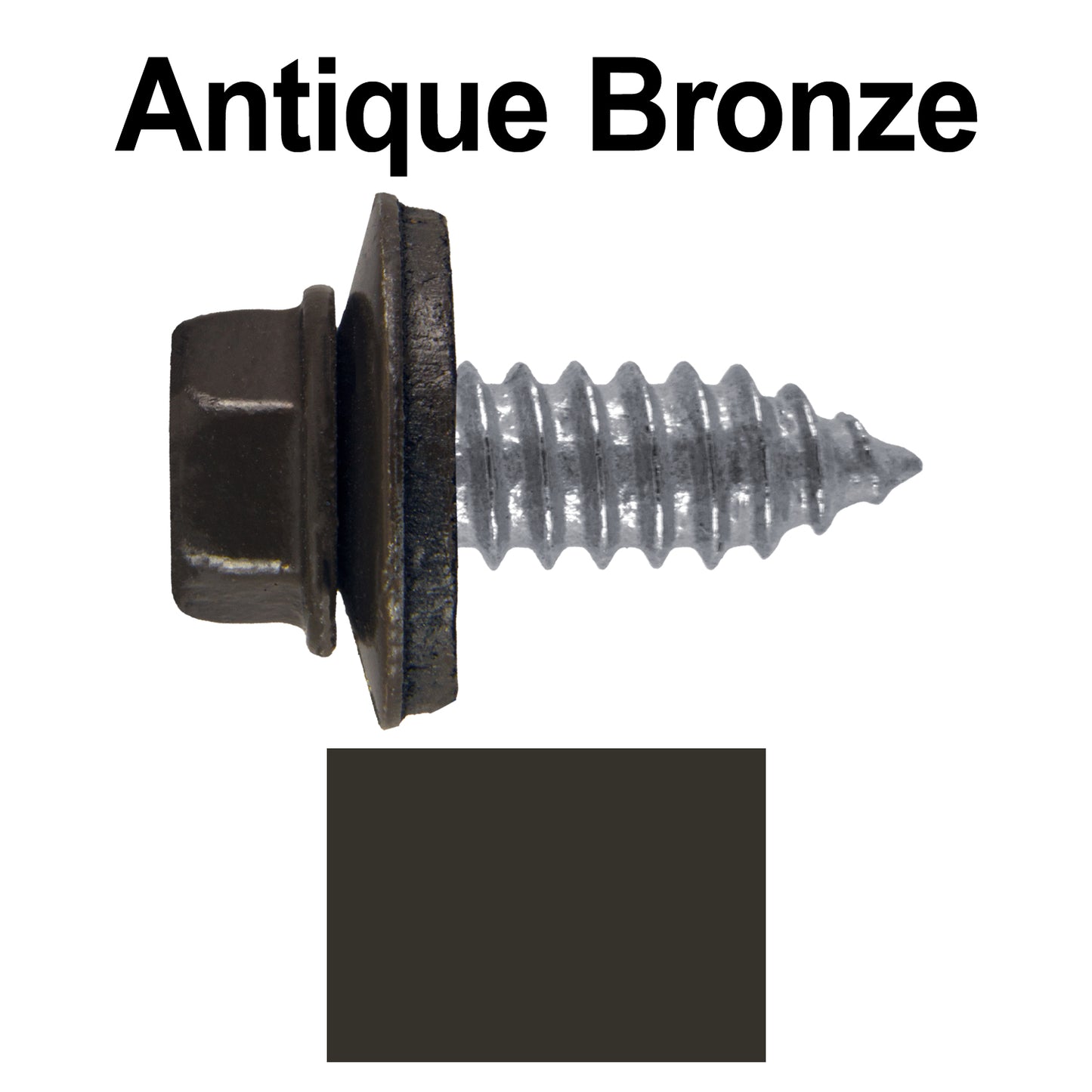 17 x 3/4" Metal Roofing Screws - Metal Panel to Metal Purlins and Recovery Screws - Hex Washer Head - EPDM washer.