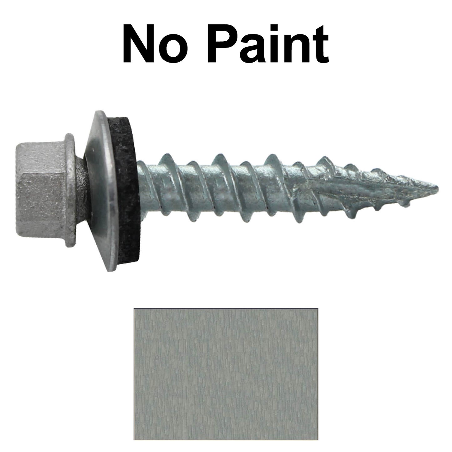 #10 x 1" Metal ROOFING SCREWS - Hex Washer Head - Self starting/self tapping - EPDM washer. Colored head.