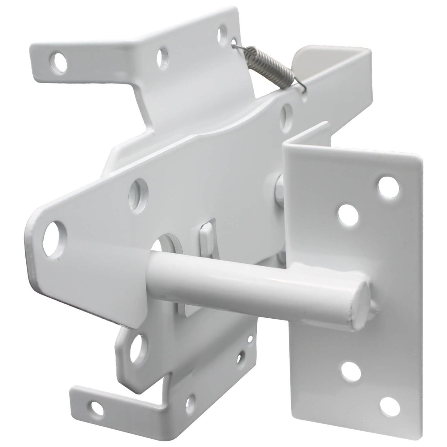 Vinyl Gate Latch for Vinyl, Wood, PVC etc Fencing. Fence Gate Latch w/Mounting Hardware - Gate Latches have a 90 Degree Bracket Resulting in a Positive Latch to Gate Connection