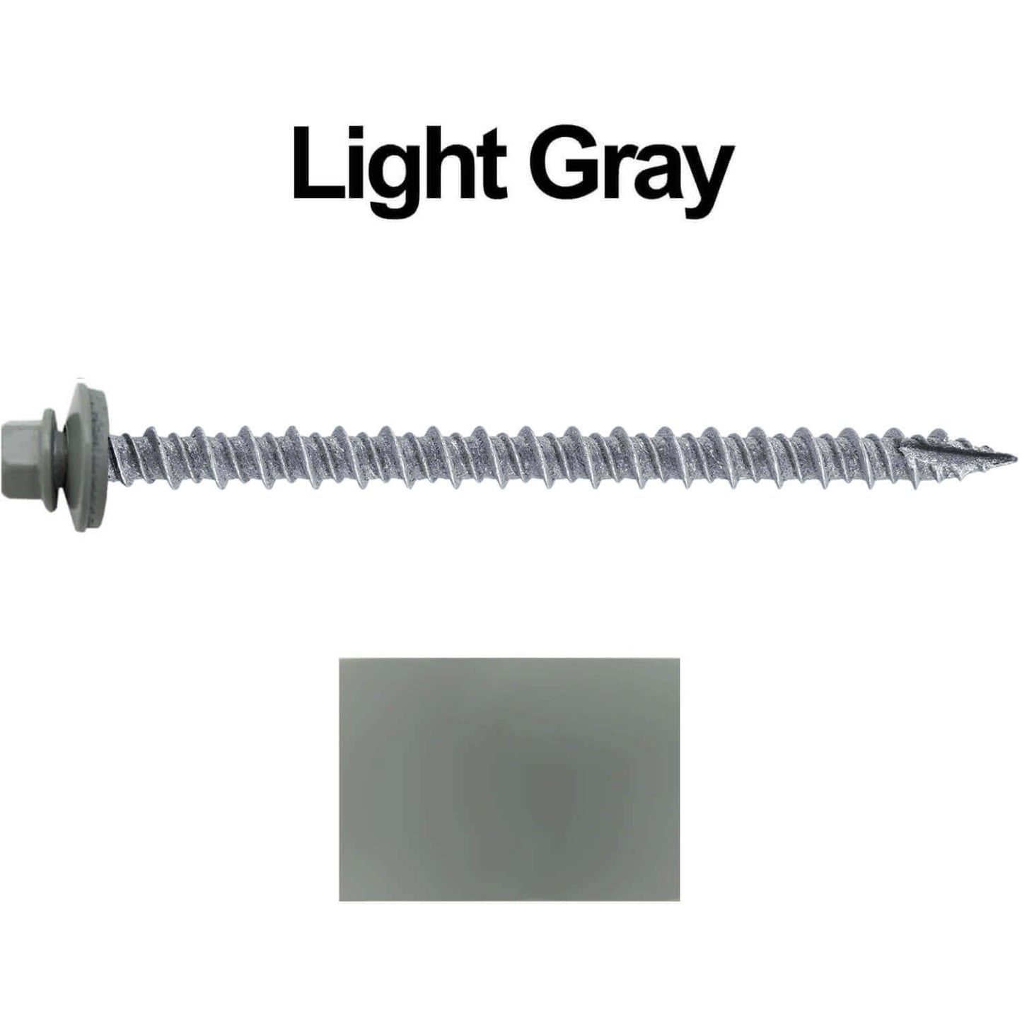 #10 x 3" Metal ROOFING SCREWS - Hex Washer Head - Self starting/self tapping - EPDM washer. Colored head.