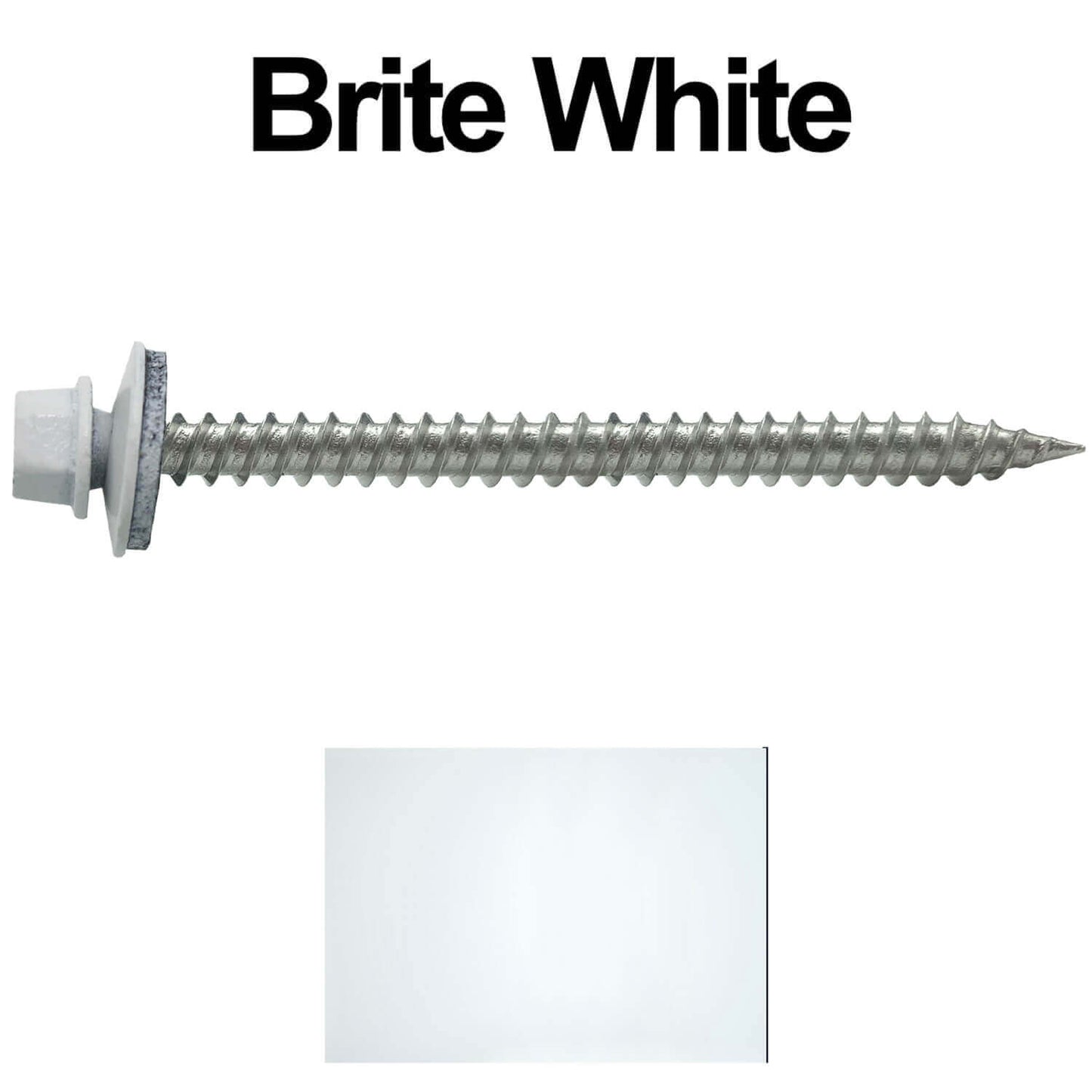 9 x 2-1/2" - Stainless Steel Metal Roofing Screws - Hex Washer Head - Self starting metal to wood siding screws. EPDM washer. Colored head.