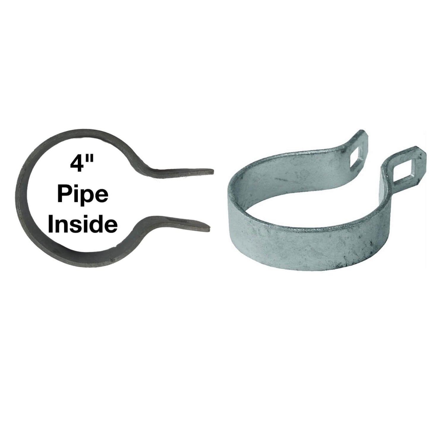 Brace Band for Chain Link Fence - Galvanized Chain Link Brace Band. Attach Rail Ends to terminal post, corner fence post, end fence post, gate fence post or gate frame