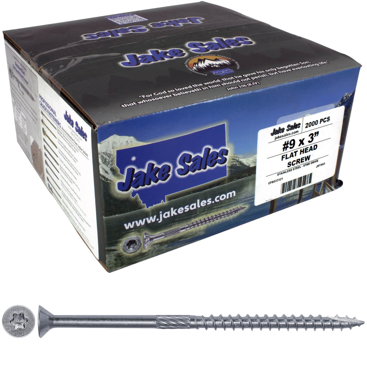 #9 Silver Star Stainless Steel Wood Screw Torx/Star Drive Head - Grade 300 Series Stainless Steel Torx/Star Drive Wood Screws