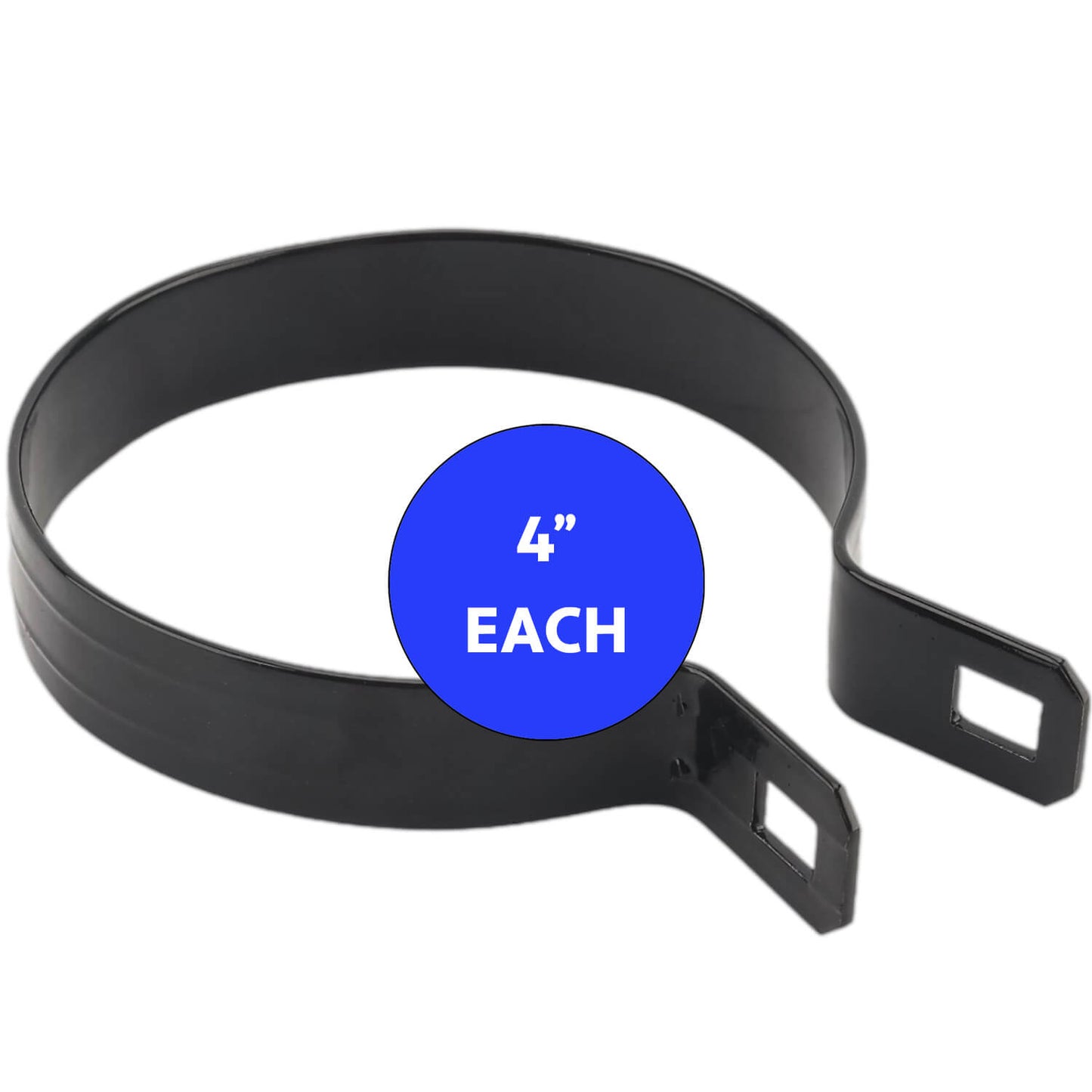 BLACK Powder Coated Chain Link Brace Band Brace Band for Chain Link Fence - Attach Top Rail to a Terminal Post, Corner Fence Post, End Fence Post, Gate Fence Post or Gate Frame