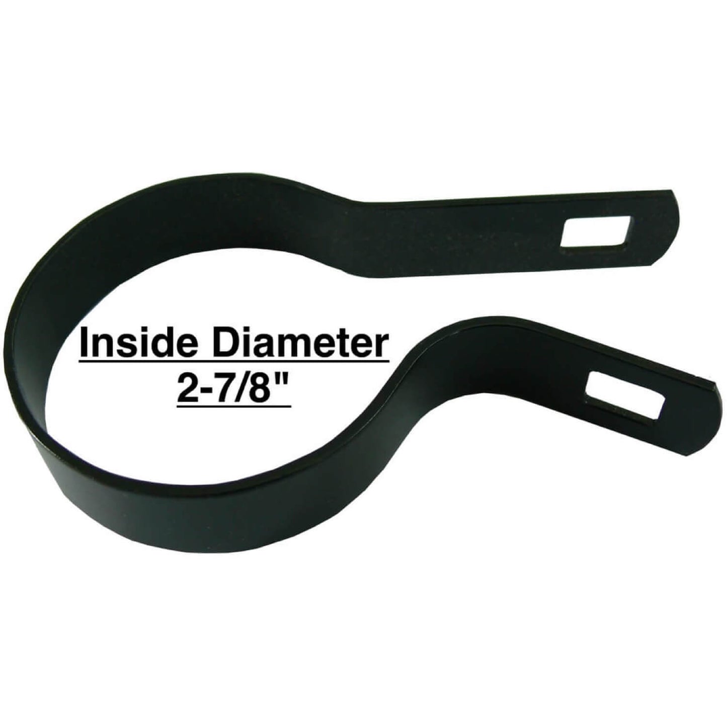 Tension Bands for Chain Link Fence - BLACK Powder Coated Chain Link Tension Band
