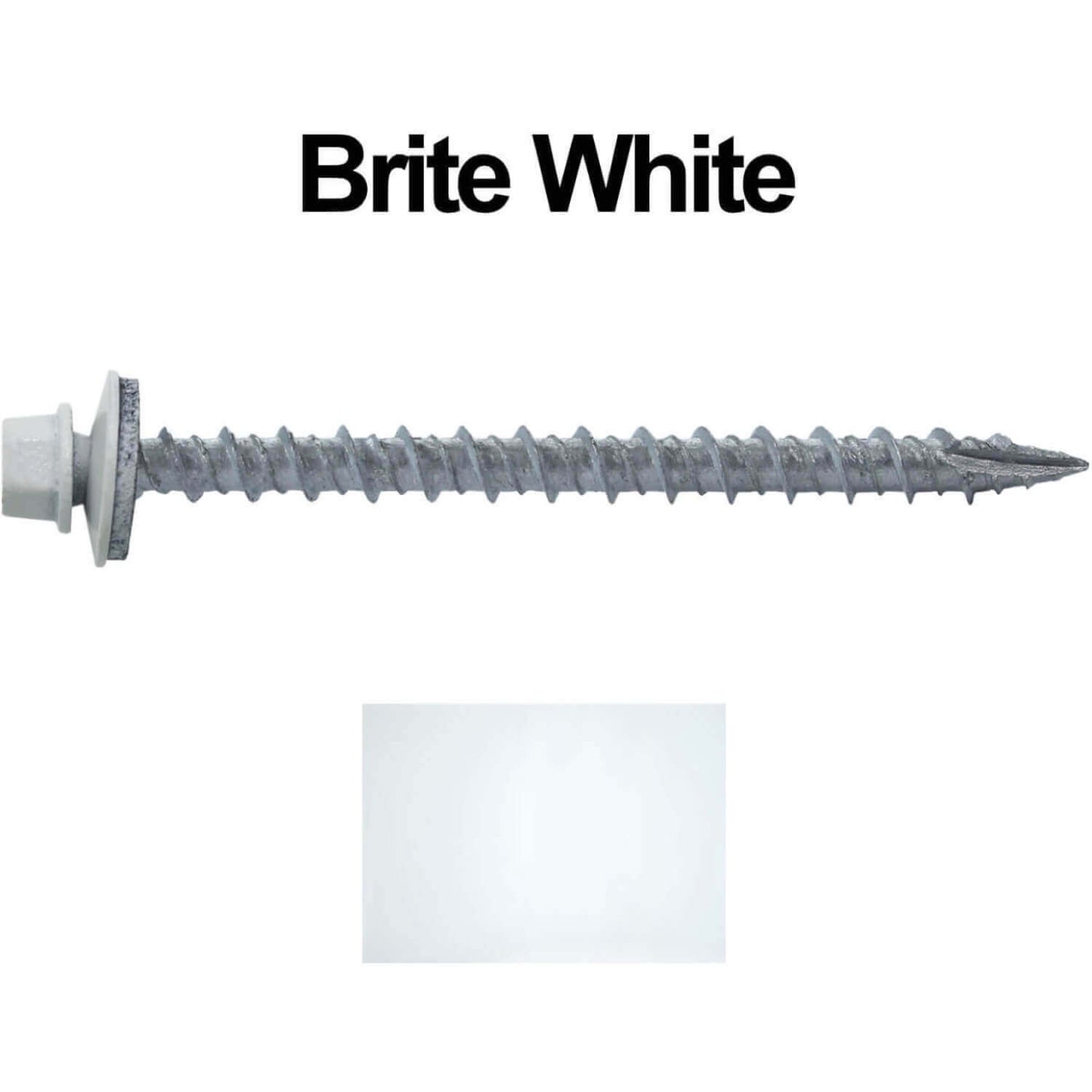 #10 x 2-1/2" Metal ROOFING SCREWS - Hex Washer Head - Self starting/self tapping - EPDM washer. Colored head.