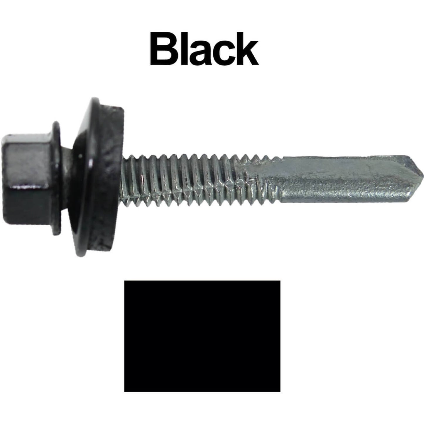 #12 x 1-1/2" Metal to Metal Type #5 Roofing Screws - Hex Head Drill Point. 9/16" EPDM Washer. Colored Head.