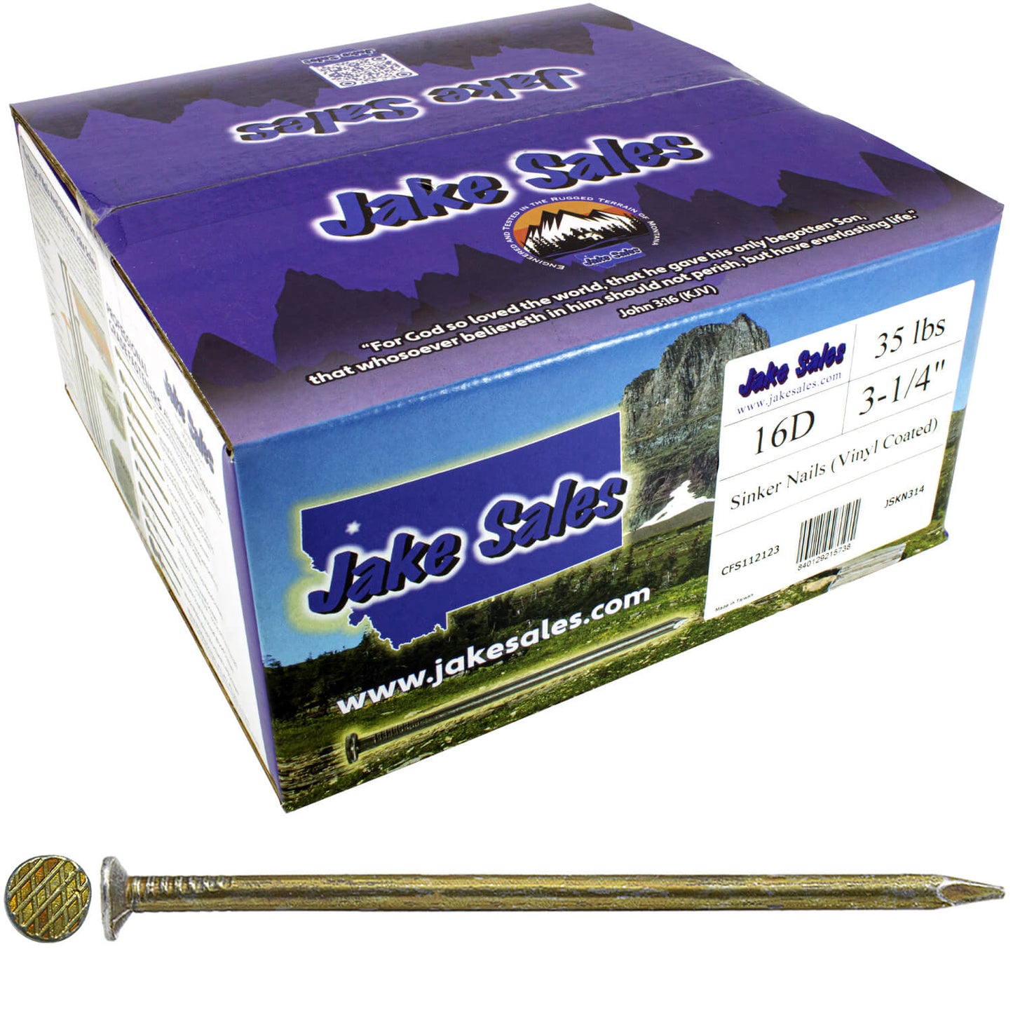Sinker Framing Nails for General Home construction, remodeling, general carpentry vinyl coated nails. Used for interior framing and structural fastening