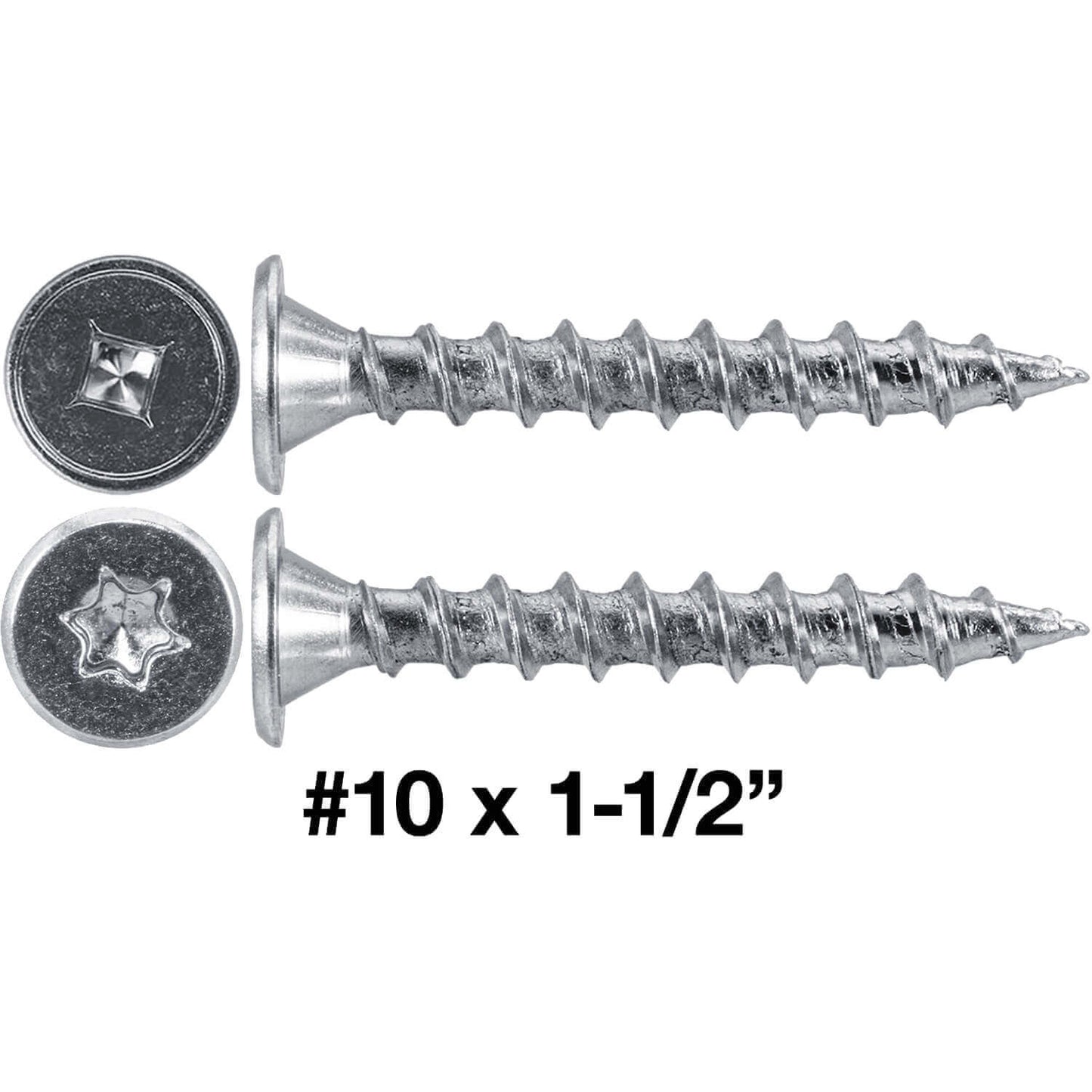 #10 Low Profile Pancake Head Roofing Screws - Wood to Metal - For Standing Seam Roofs - Zinc Plated