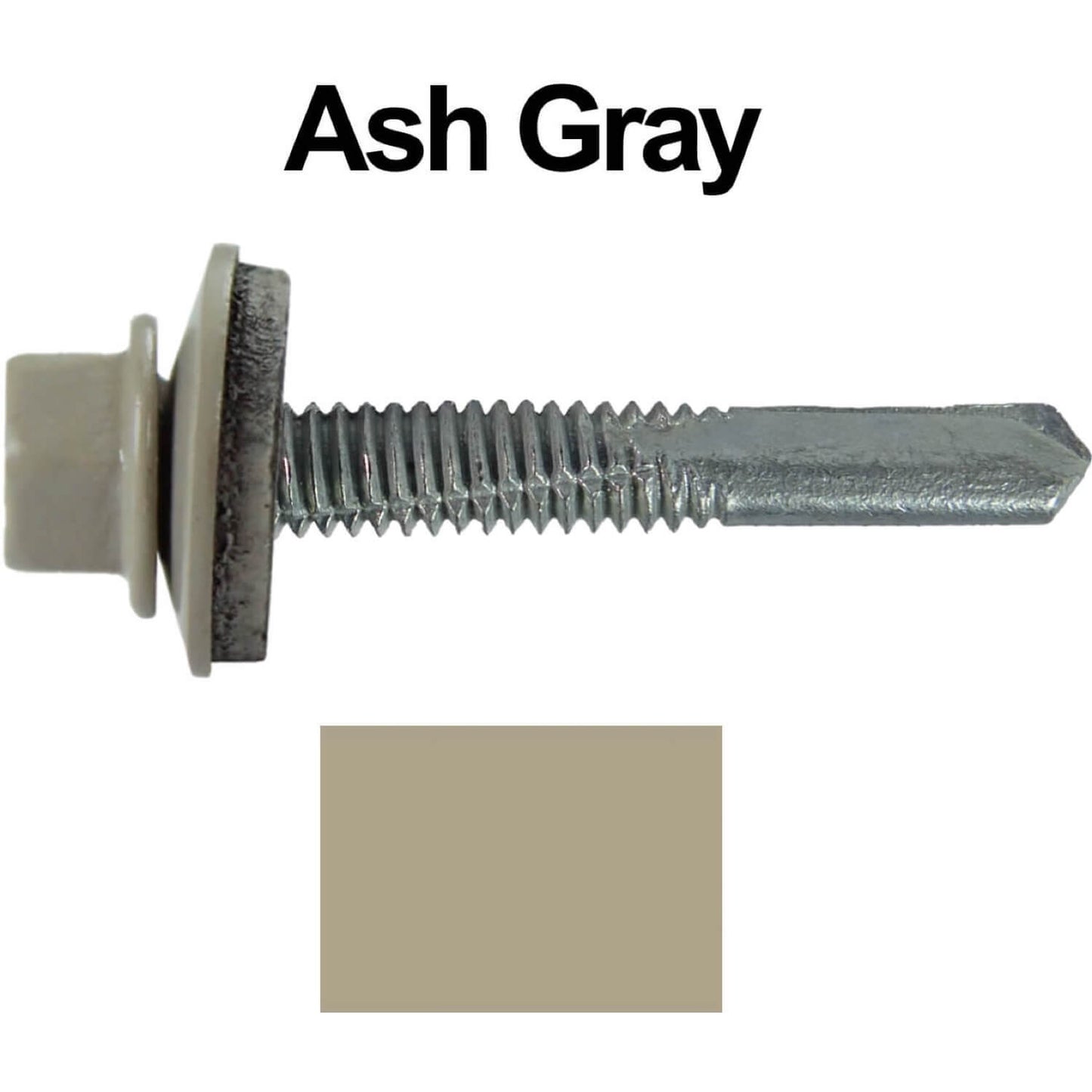 #12 x 1-1/2" Metal to Metal Type #5 Roofing Screws - Hex Head Drill Point. 9/16" EPDM Washer. Colored Head.