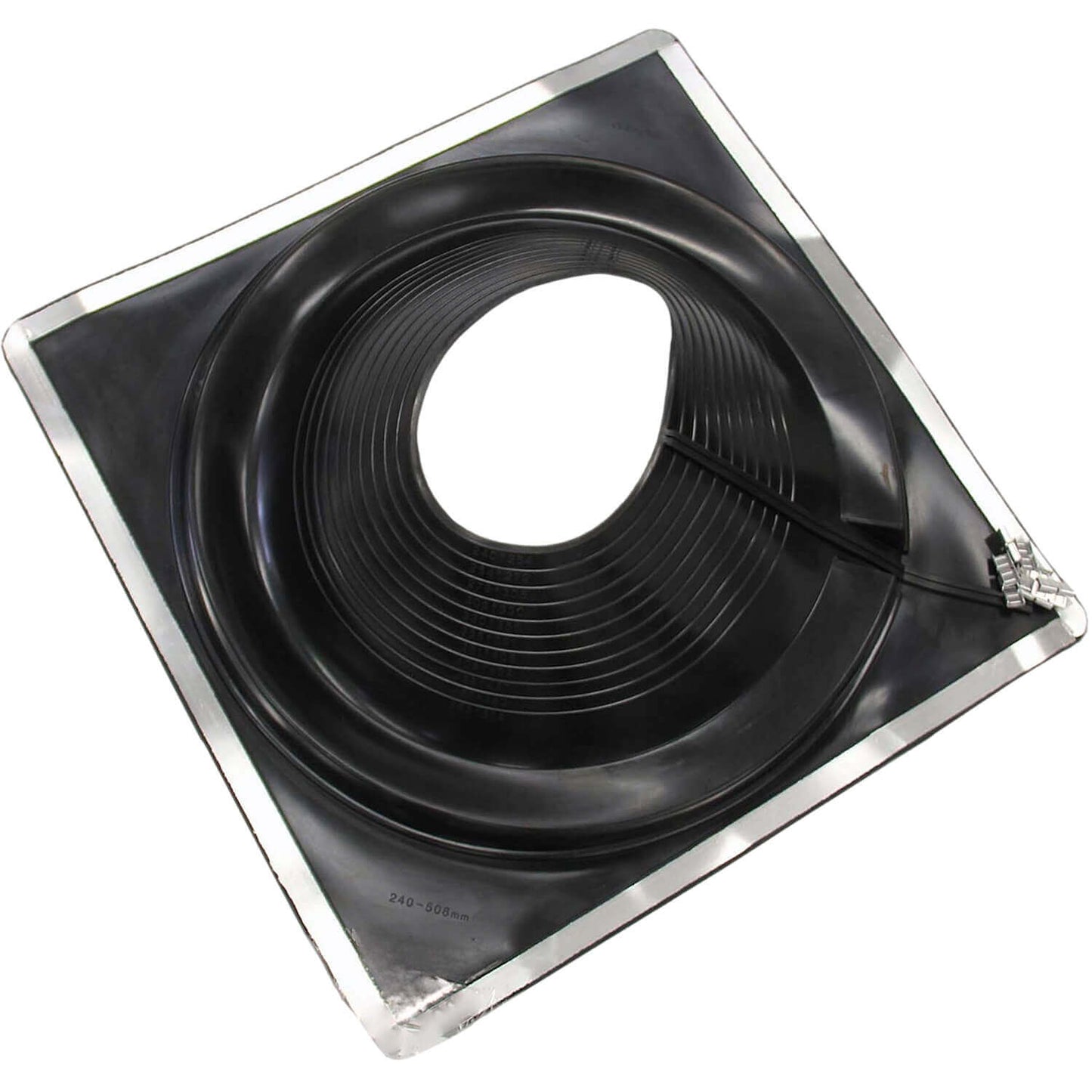 BLACK SQUARE BASE COMBO PIPE FLASHING BOOT: EPDM Square Base Flexible Pipe Flashing