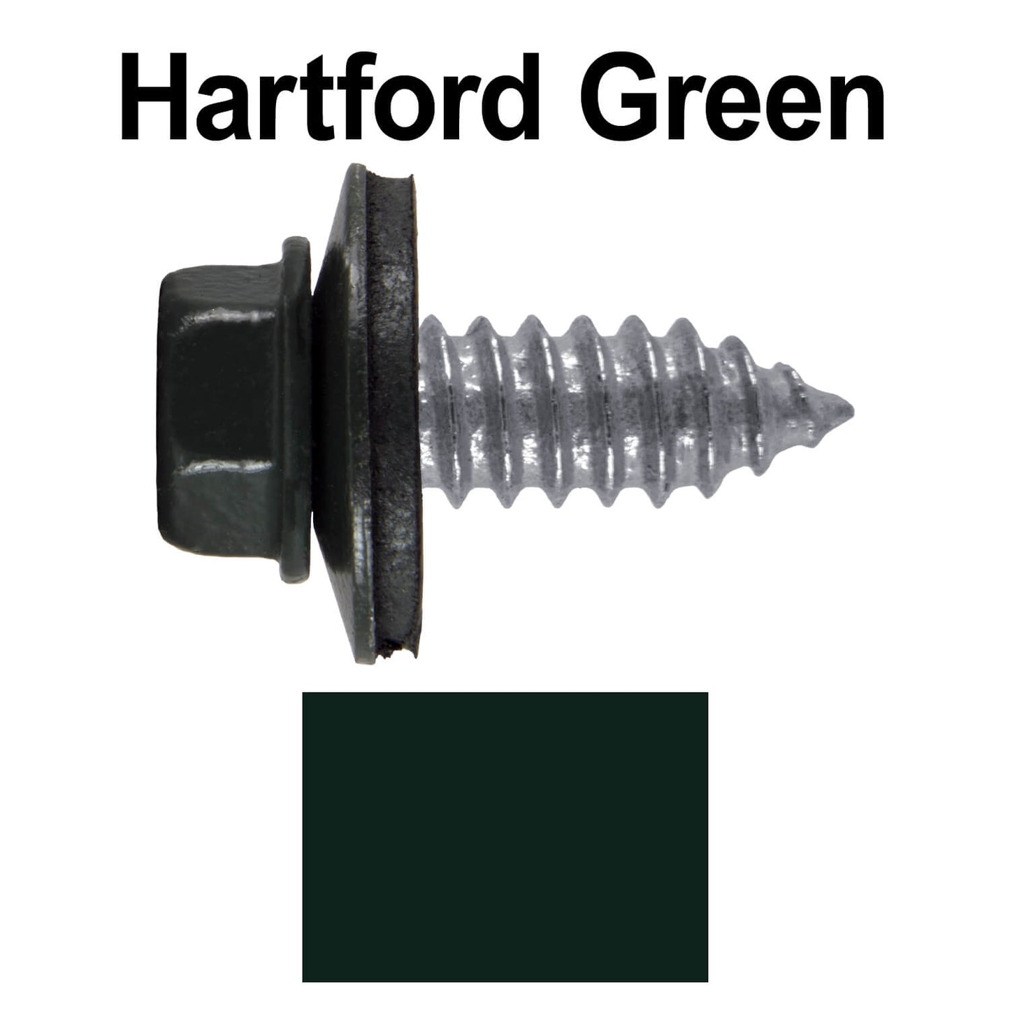 17 x 3/4" Metal Roofing Screws - Metal Panel to Metal Purlins and Recovery Screws - Hex Washer Head - EPDM washer.