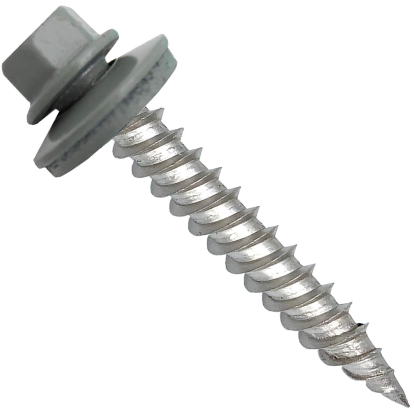12 x 1-1/2" Stainless Steel Metal Roofing Screw - Hex Washer Head - Self starting/self tapping - EPDM washer. Colored head.