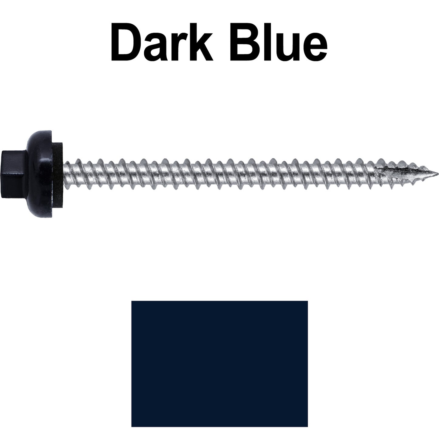 10 X 2-1/2" HI-LO Zinc Aluminum Cap Metal Roofing Screws - Hex Washer Head - Self starting/self tapping - EPDM washer. Colored head.