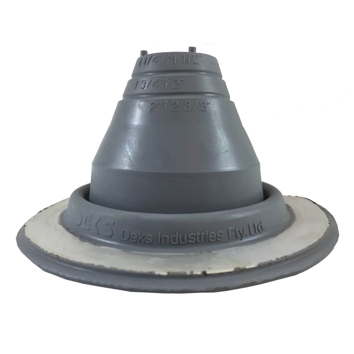 Dektite GRAY EPDM Flexible Round Pipe Flashing - Metal Roof Jack Pipe Boot - Metal Roofing Pipe Flashing