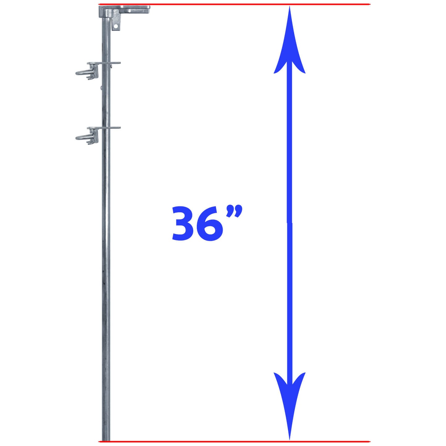 double gate drop rod height measurement