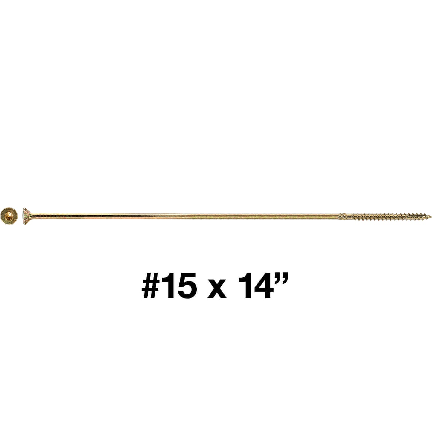 Extra Long Gold Star Wood Screw Torx/Star Drive Head - Multipurpose Torx/Star Drive Wood Screws