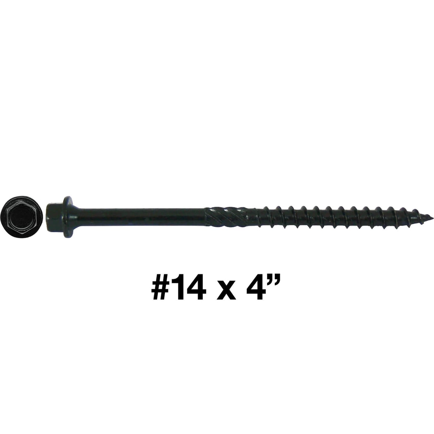 #14 Heavy Duty Black Timber/Log/Landscaping Wood Screws - Exterior Coated Heavy Duty Screws