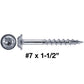 #7 Coarse Thread Pocket Hole Torx/Star Head Screws - Torx/Star Drive Pocket Hole Screws for Cabinetry & Furniture. - T-20 Torx Screw Head