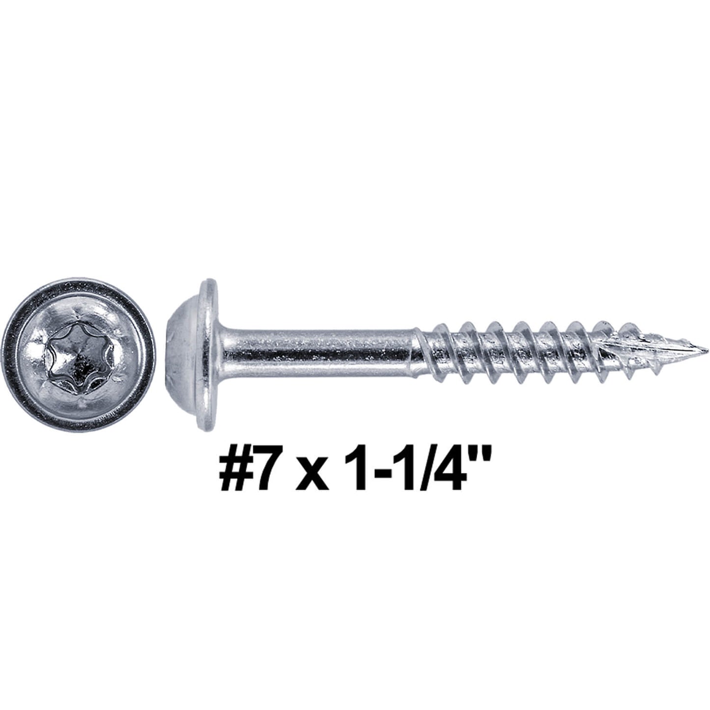 #7 Pocket Hole Torx/Star Head Screws FINE Thread - - Torx/Star Drive Pocket Hole Screws for Cabinetry & Furniture  - T-20 Torx Screw Head