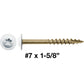 Bronze Star Exterior WHITE Coated Round Head - Cabinet Wood Screw with Torx/Star Drive Head. Multipurpose Exterior/Interior Coated Torx/Star Drive Wood Screws