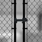 Black Chain Link Residential And Commercial Strong Arm Double Gate Latch - Latches Two Gates Together without the Need of a Drop Rod