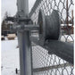6" CHAIN LINK WALL MOUNTED ROLLING GATE HARDWARE KIT: (Chain Link Fence Gate Parts) (6" Rut Runner, 2 Track Wheels, 6 Wall Mounted Track Brackets, 1 Rolo Latch)