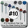 10 Zinc Aluminum Cap Roofing Screws  HI-LO THREAD Zinc Plated Carbon Steel Shank - EPDM Washer