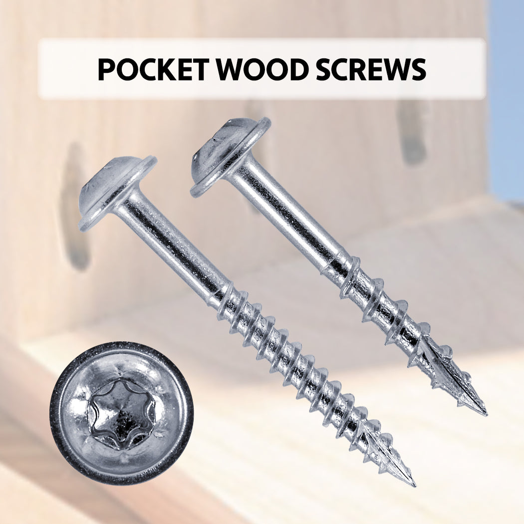 Pocket Hole Wood Screws -Torx/Star Coarse & Fine – JakeSales.com
