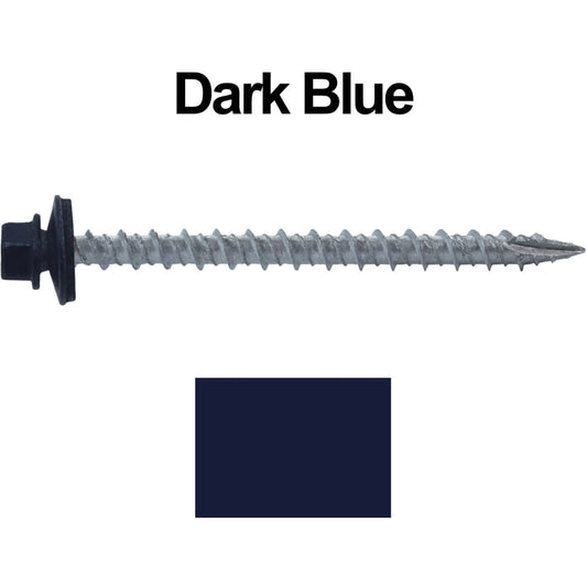 10x2-1/2" Metal Roofing Screw  - DARK BLUE (CLEARANCE)