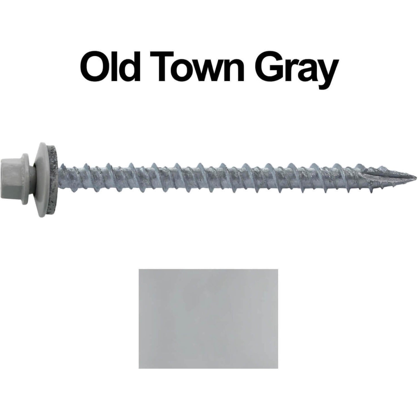 10x2-1/2" Metal Roofing Screw  - OLD TOWN GRAY (CLEARANCE)