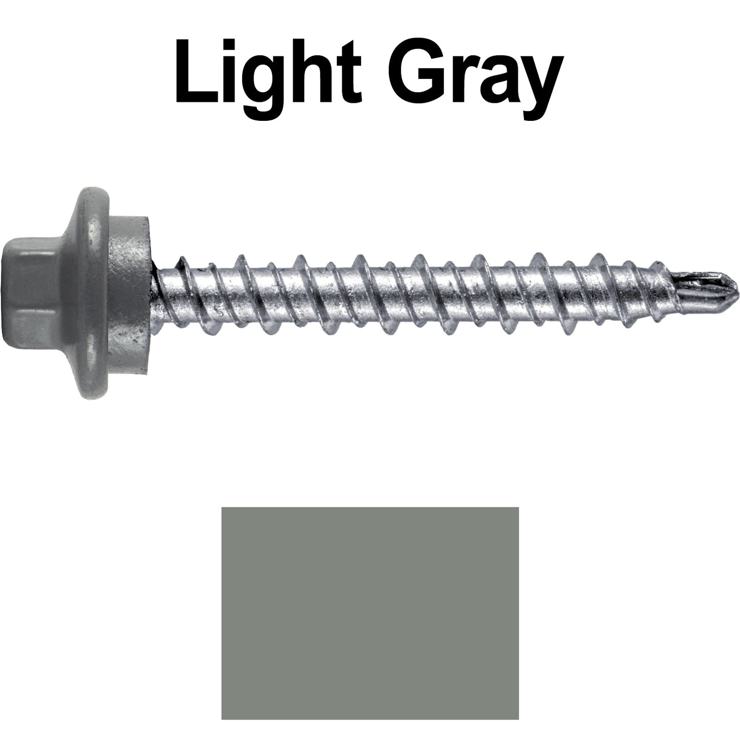 10 x 1-"1/2 STAINLESS HEX HEAD - ZINC coated - Mini Driller Sheet Metal Roof Screw. Self starting metal to wood siding screws. EPDM washer.