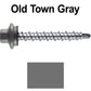 10 x 1-"1/2 STAINLESS HEX HEAD - ZINC coated - Mini Driller Sheet Metal Roof Screw. Self starting metal to wood siding screws. EPDM washer.