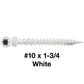 10 x 1-3/4"  Composite Decking Screws. Exterior Coated, Pressure Treated and ACQ Lumber Compatible. Use T20 Torx/Star Dive Bit