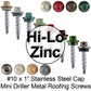 10x1 hi lo zinc stainless steel cap mini driller category