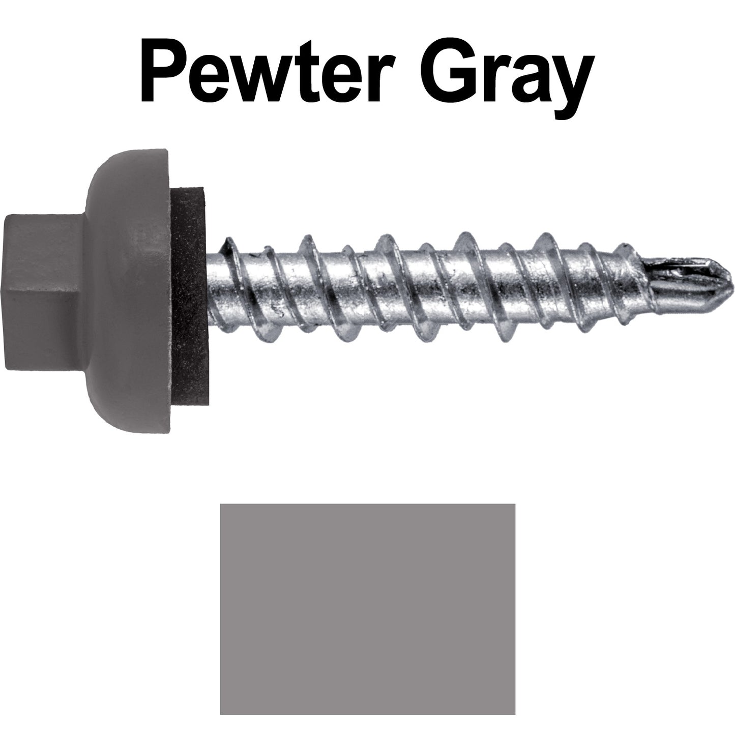 10x1 pewter gray alum hexcap mini driller horz