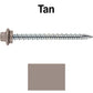 Metal ROOFING SCREWS: 10 x 2-1/2" STAINLESS HEX HEAD / ZINC Sheet Metal Roof Screw. (250)