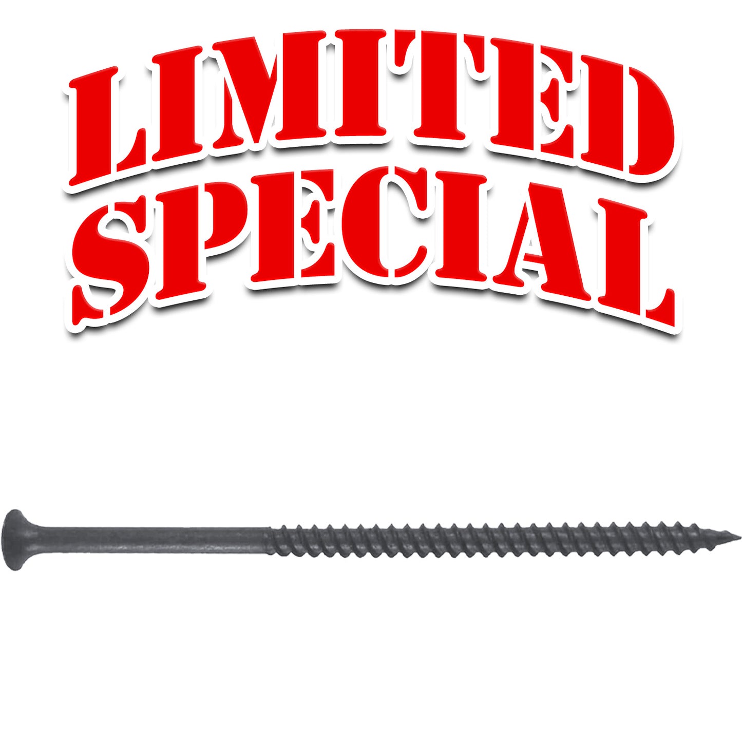 #10x4" Gray Phosphate Fine Thread Drywall Screws - For Metal Studs (Clearance)