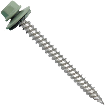 12x2-1/2" Stainless Steel Metal Roofing Screw  - PATINA GREEN (CLEARANCE)
