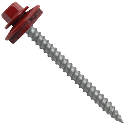 12x2-1/2" Metal Roofing Screw  - DARK RED (CLEARANCE)